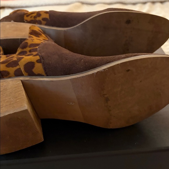 Pierre Dumas Brown Boots with Leopard Detail - Picture 5 of 5